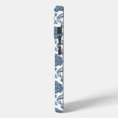 ロココ ダマスク柄 ブルー ホワイト Case-Mate iPhoneケース (裏面 / 左)
