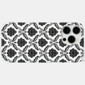 ロココ・ダマスク柄 ホワイト地にブラック Case-Mate iPhoneケース (裏面 (横))