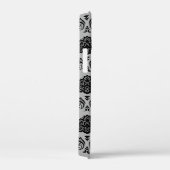 ロココ ダマスク模様 グレー地にブラック Case-Mate iPhoneケース (裏面 / 右)