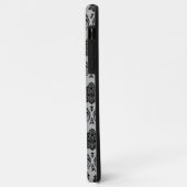 ロココ ダマスク模様 グレー地にブラック Case-Mate iPhoneケース (裏面/左)