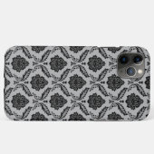 ロココ ダマスク模様 グレー地にブラック Case-Mate iPhoneケース (裏面(横))