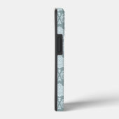 ロココ ダマスク模様 ダックエッグブルー+ターコイズブルー Case-Mate iPhoneケース (裏面 / 右)