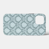 ロココ ダマスク模様 ダックエッグブルー+ターコイズブルー Case-Mate iPhoneケース (裏面 (横))