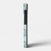 ロココ ダマスク模様 ダックエッグブルー+ターコイズブルー Case-Mate iPhoneケース (裏面 / 左)
