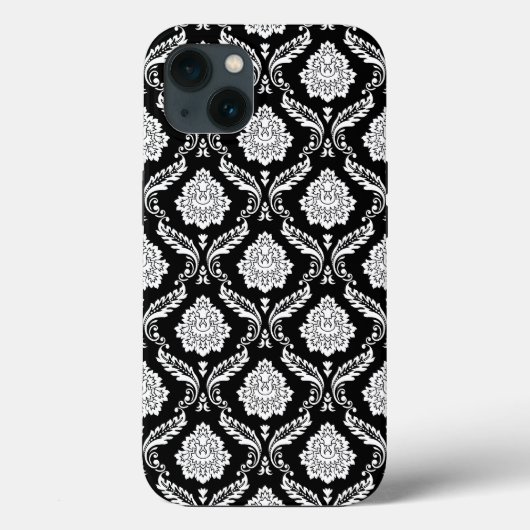 ロココ ダマスク模様 ブラックホワイト Case-Mate iPhoneケース (裏面)