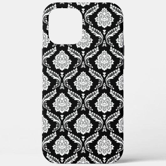 ロココ ダマスク模様 ブラックホワイト Case-Mate iPhoneケース (裏面)