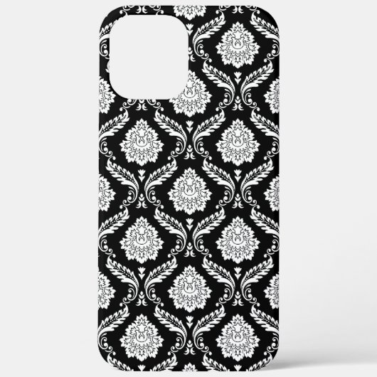 ロココ ダマスク模様 ブラックホワイト Case-Mate iPhoneケース (裏面)