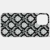 ロココ ダマスク模様 ブラックホワイト Case-Mate iPhoneケース (裏面 (横))