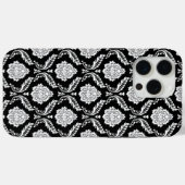 ロココ ダマスク模様 ブラックホワイト Case-Mate iPhoneケース (裏面 (横))