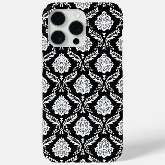 ロココ ダマスク模様 ブラックホワイト Case-Mate iPhoneケース (裏面)