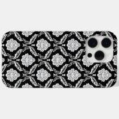 ロココ ダマスク模様 ブラックホワイト Case-Mate iPhoneケース (裏面 (横))