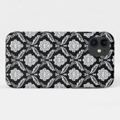ロココ ダマスク模様 ブラックホワイト Case-Mate iPhoneケース (裏面(横))