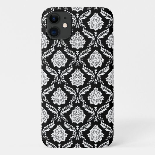 ロココ ダマスク模様 ブラックホワイト Case-Mate iPhoneケース (裏面)