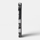 ロココ・ダマスク模様 ブラック地にホワイト Case-Mate iPhoneケース (裏面 / 左)