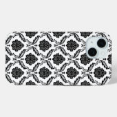 ロココ ダマスク模様 白地に黒 Case-Mate iPhoneケース (裏面 (横))