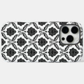 ロココ ダマスク模様 白地に黒 Case-Mate iPhoneケース (裏面 (横))
