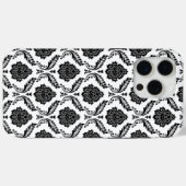 ロココ ダマスク模様 白地に黒 Case-Mate iPhoneケース (裏面 (横))