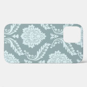 ロココ ダマスク アート ダックエッグブルー+ターコイズブルー Case-Mate iPhoneケース (裏面 (横))