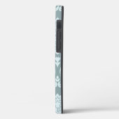ロココ ダマスク アート ダックエッグブルー+ターコイズブルー Case-Mate iPhoneケース (裏面 / 左)