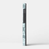 ロココ ダマスク アート ダックエッグブルー+ターコイズブルー Case-Mate iPhoneケース (裏面 / 左)