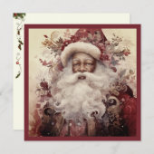 ロココ ブラックサンタ ホワイトビアード フラワーアクセント シーズンカード (正面/裏面)