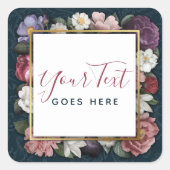 ロコダマスク&エレガントフローラヴィンテージフェミニン スクエアシール (正面)