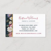 ロコダマスク&エレガントフローラヴィンテージフェミニン 名刺 (裏面)