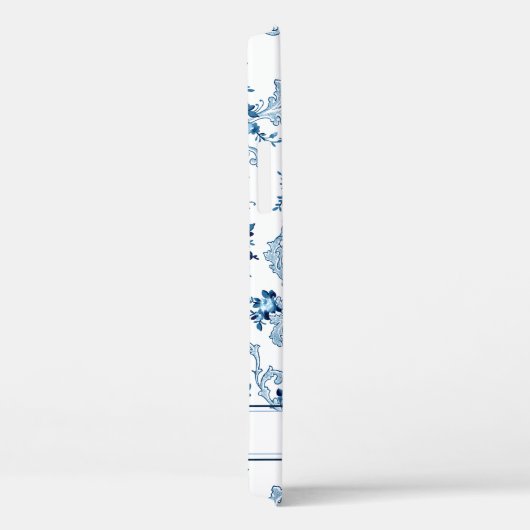 ロコパーソナライズされたコフランスのブルー&ホワイトフローラ Case-Mate iPhoneケース (裏面 / 右)