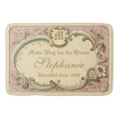 ロコフランスのブドワールフエレガントレーム金ゴールドピンク バスマット (正面)