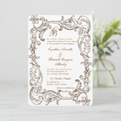 ロコフロレンチンモノクロモノグラム 招待状 (スタンド正面)