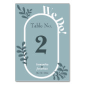 ロコブルーシンプル結婚のテーブルカード テーブルナンバー (裏面)