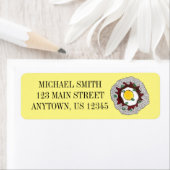 ロコモコハワイアン料理飯ハンバーグ卵 ラベル (インサイチュ)