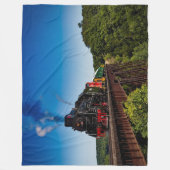 ロコモーティブの列車のフリースブランケット フリースブランケット (正面)