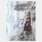 ロコモーティブの列車のフリースブランケット フリースブランケット (正面)