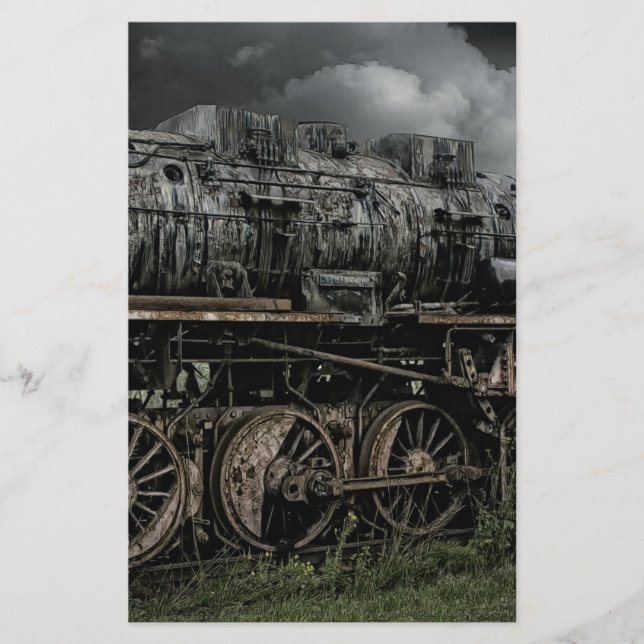 ロコモーティブの蒸気機関の列車の柵の鉄道 (正面)