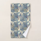 ロコリッチパターンデザインと金ゴールドレリーフ、 浮き彫り バスタオルセット (ハンドタオル)