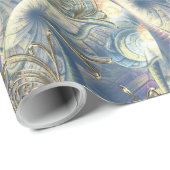 ロコリッチパターンデザインと金ゴールドレリーフ、 浮き彫り ラッピングペーパー (ロールコーナー)