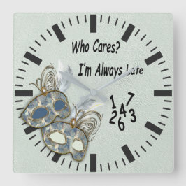 ロコリッチパターンデザイン（マスク付き） スクエア壁時計