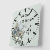 ロコリッチパターンデザイン(マスク付き) スクエア壁時計 (傾斜)