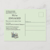 ロコリッチロマンチック金ゴールドレリーフ、 浮き彫り&マスク インビテーションポストカード (裏面)