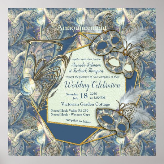 ロコリッチロマンチック金ゴールドレリーフ、 浮き彫り&マスク ポスター (正面)