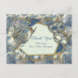 ロコリッチロマンチック金ゴールドレリーフ、 浮き彫り&マスク ポストカード