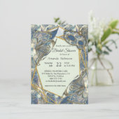 ロコリッチロマンチック金ゴールドレリーフ、 浮き彫り&マスク 招待状 (スタンド正面)