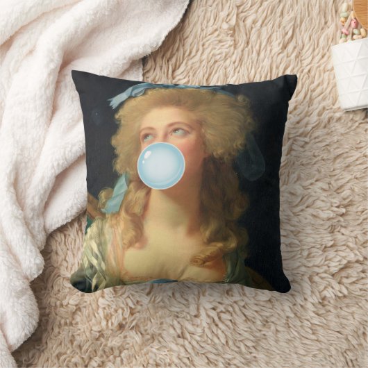 ロコレディーウィズブルーバブルガム装飾用クッション クッション (ブランケット)