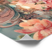 ロコ華美コカラフル花模様 ポスター (角)