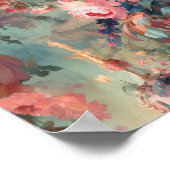 ロコ華美コ期間花模様 ポスター (角)