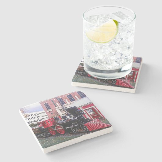 ロコ・マリエッタ将軍。大理石コースター。 ストーンコースター (横)