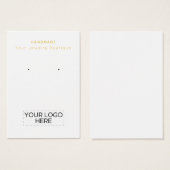 ロゴあなたの手作りブティックイヤリングディスプレイカード (正面&裏面)