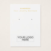 ロゴあなたの手作りブティックイヤリングディスプレイカード (正面)