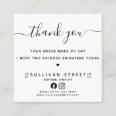 ロゴありがとうご注文My Day Packaging Insert スクエア名刺 (正面)